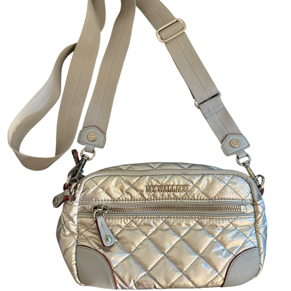 MZ Wallace Metallic Quilted Crossbody Bag